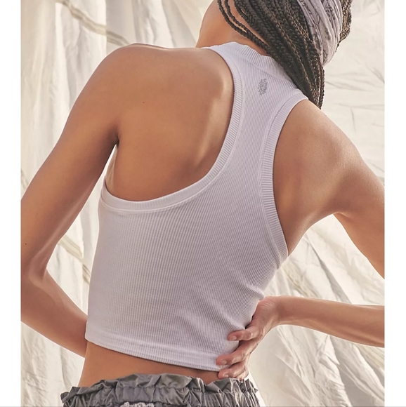FP Movement by Free People Happiness Runs High-Neck Ribbed Cropped XS White - Picture 4 of 15